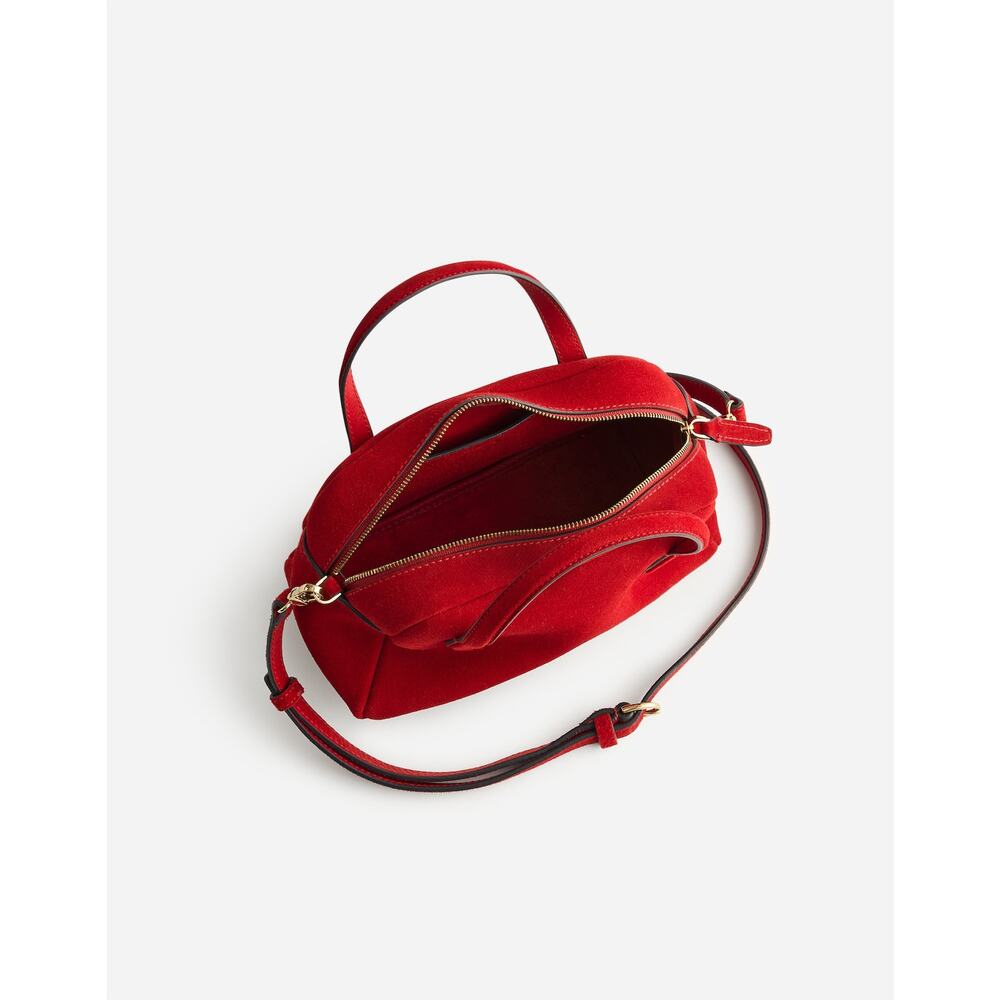 NWT Madewell The Small Suede Crossbody Bag Bandana Red - Picture 3 of 3